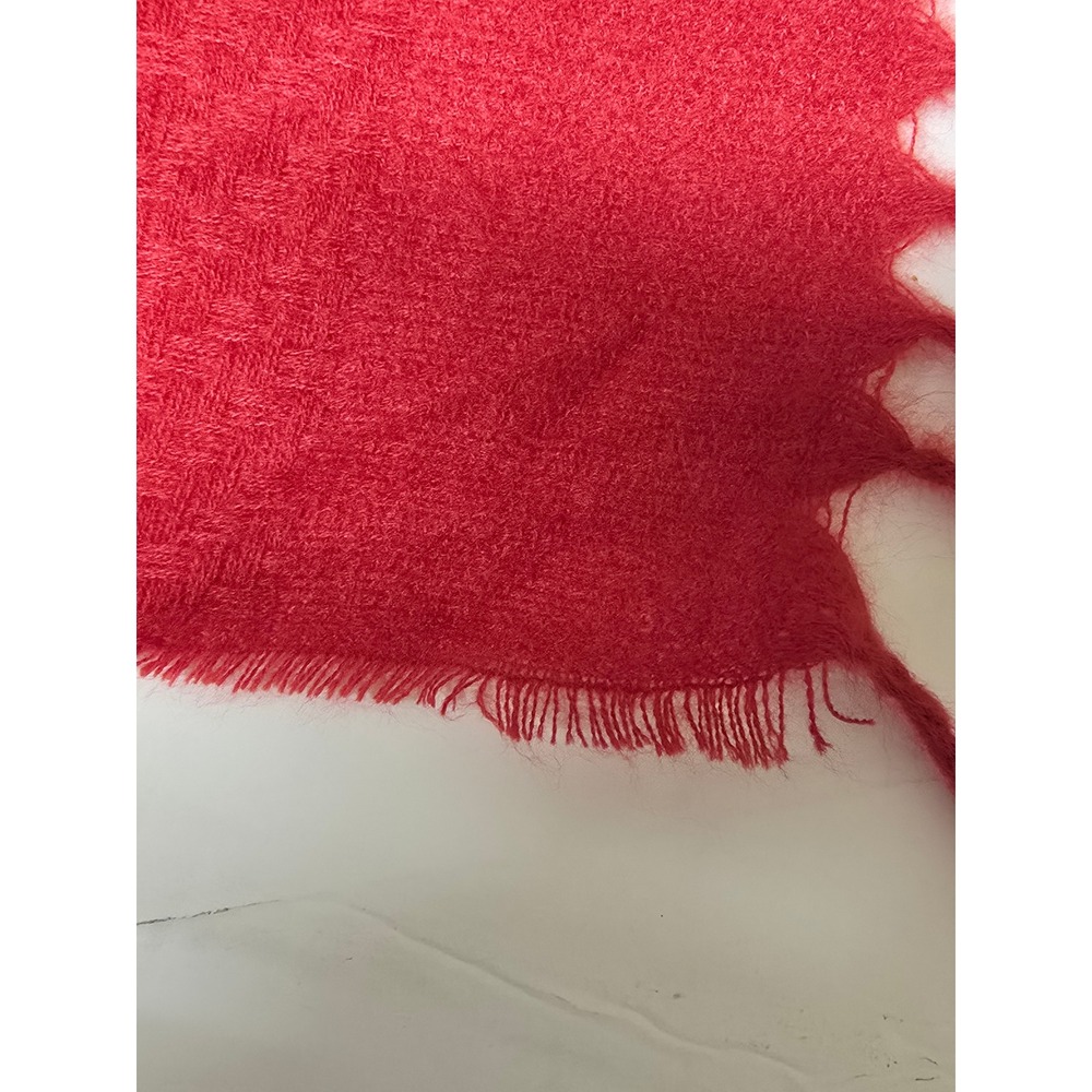 Style & Co Red Convertible Wrap Scarf Basketweave Texture Fringe NWT - Picture 3 of 10